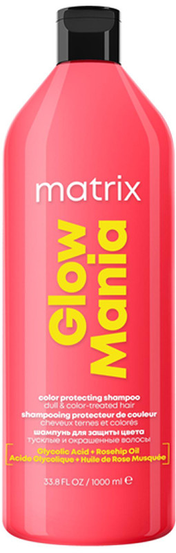 Шампунь професійний для захисту кольору та фарбованого волосся Glow Mania Glazing Queen Matrix,​ 1000 мл