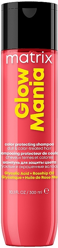 Шампунь професійний для захисту кольору та фарбованого волосся Glow Mania Glazing Queen Matrix,​ 300 мл