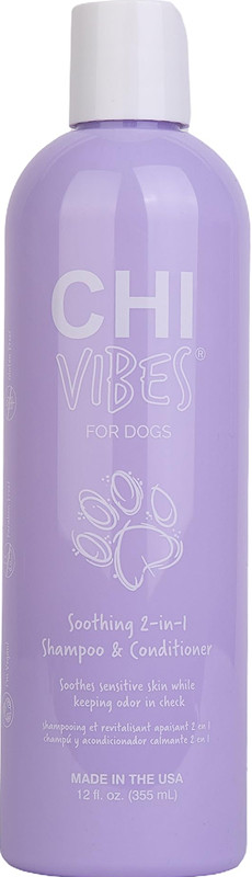 Заспокійливий шампунь-кондиціонер 2 в 1 для собак Soothing 2 in 1 Shampoo and Conditioner  Vibes For Dogs CHI, 355 мл