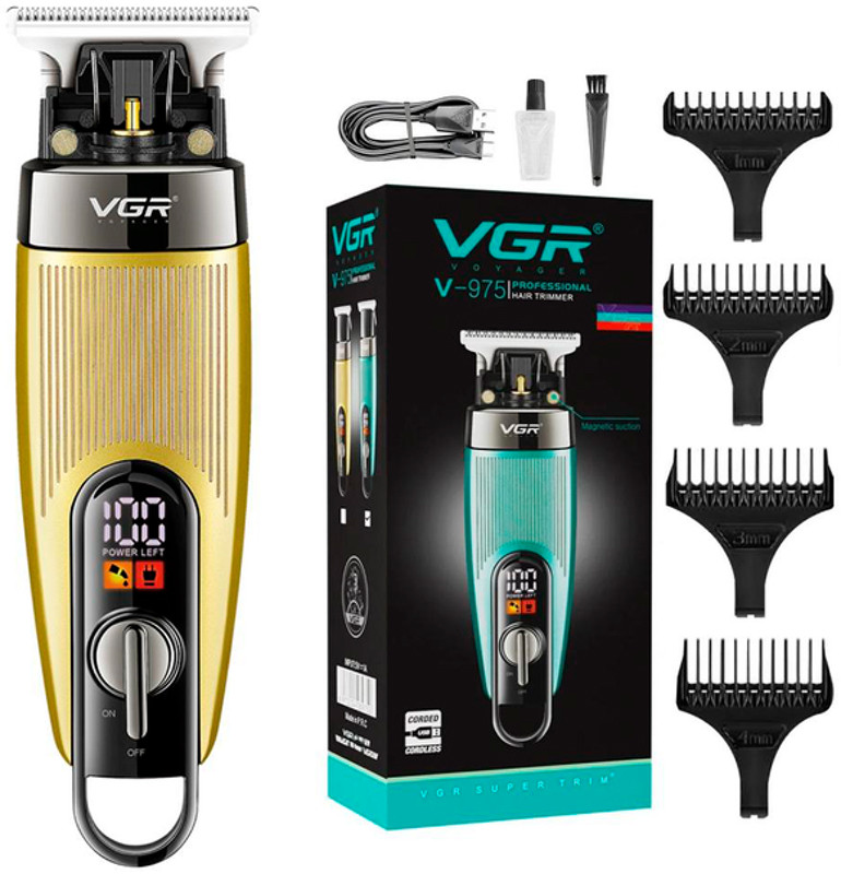 Тример для стрижки (4 насадки) GOLD V-975 VGR 