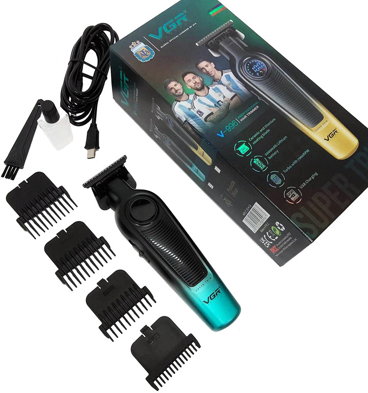 Тример для стрижки (4 насадки) GREEN V-996 VGR Фото 3