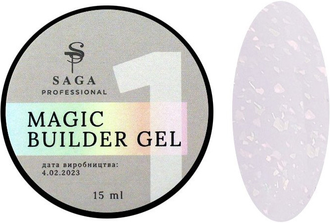 Строительный гель Builder Gel Magic №1 Saga, 15 мл