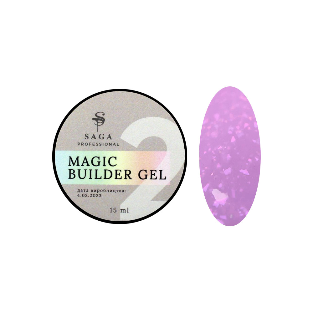 Строительный гель Builder Gel Magic №2 Saga, 15 мл