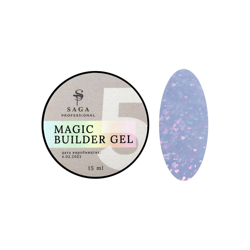 Строительный гель Builder Gel Magic №5 Saga, 15 мл