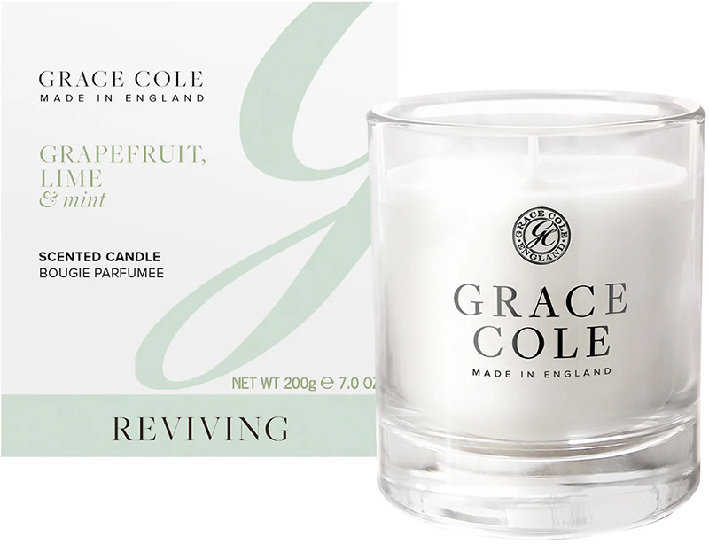 Свеча ароматизированная Grapefruit Lime & Mint Grace Cole, 200 г