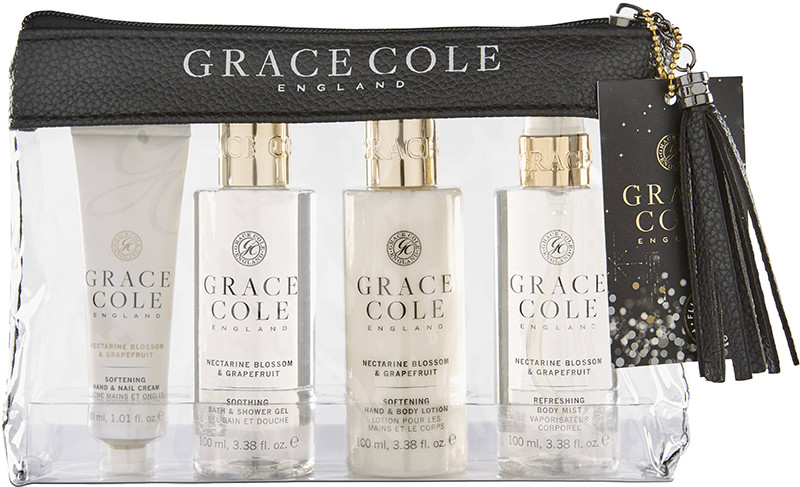 Набір дорожній Nectarine Blossom & Grapefruit Grace Cole, (30 мл/100 мл/100 мл/100 мл) 