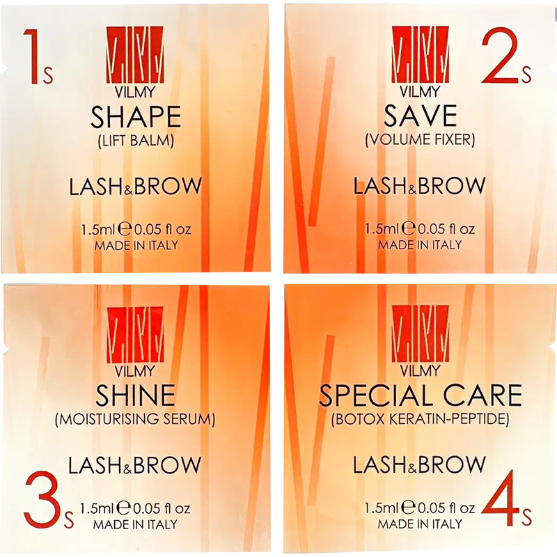 Набор для ламинирования (SHAPE/ SAVE/SHINE/SPECIAL CARE) VILMY, 4*1,5 мл 