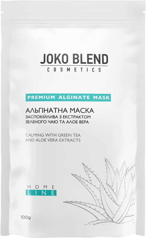 Альгінатна маска заспокійлива з екстрактом зеленого чаю та алое вера Joko Blend 100 г