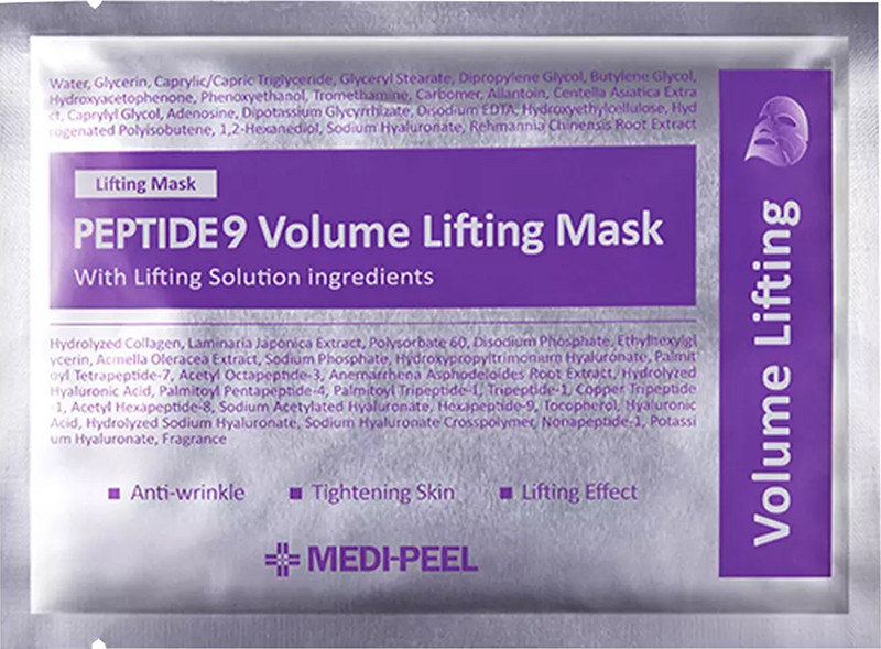 Лифтинг-маска для лица с пептидами Peptide 9 Volume Lifting Mask MEDI-PEEL