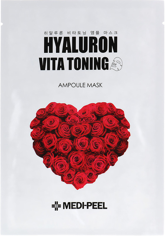 Тканинна маска для вирівнювання тону шкіри з пептидами MEDI-PEEL Hyaluron Vita Toning Ampoule Mask, 30 мл