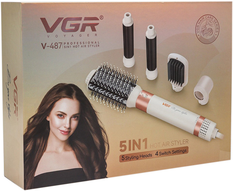 Фен-стайлер 5 в 1 (5 насадок) White V-487 VGR Фото 3