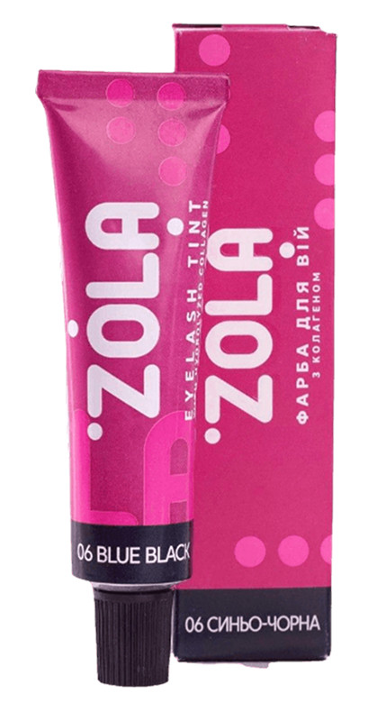 Фарба для вій з колагеном Eyelash Tint With Collagen (06 Blue Black) Zola, 15 мл