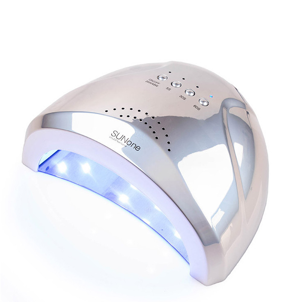 Лампа LED/UV SUN-1 (без дисплея) дзеркально-срібна, 48 Вт NP