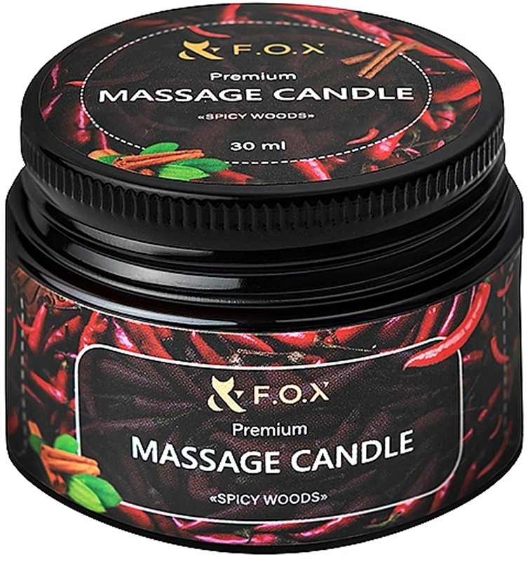 Массажная свеча премиум Spicy Woods F.O.X, 30 мл
