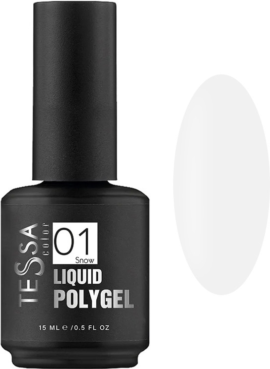 Жидкий полигель  Liquid Polygel № 01 Snow Tessa, 15 мл