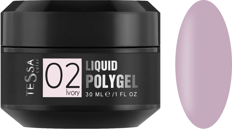 Жидкий полигель  Liquid Polygel № 02 Ivory Tessa, 30 мл