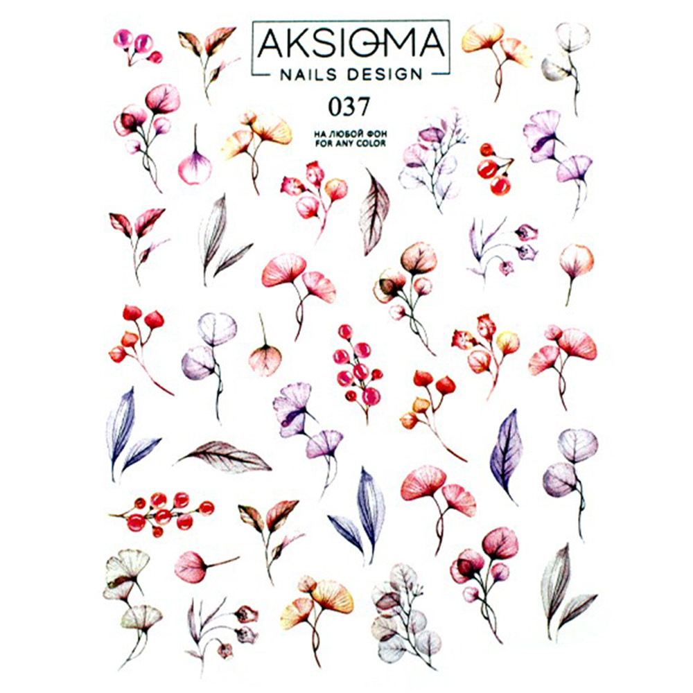 Слайдер-дизайн для ногтей 037 Aksioma