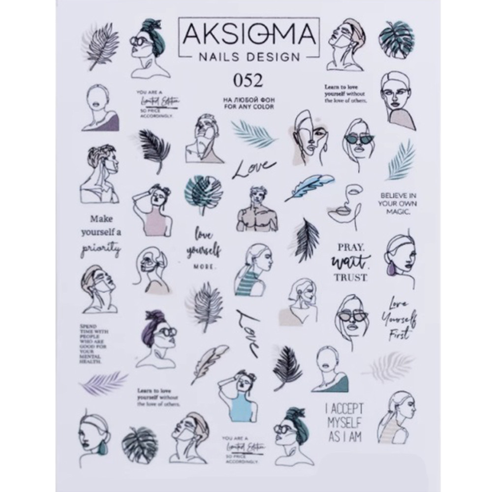Слайдер-дизайн для ногтей 052 Aksioma