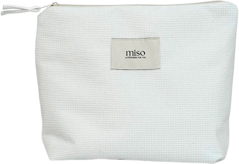 Косметичка трикутник вельвет білого кольору MAX Miso