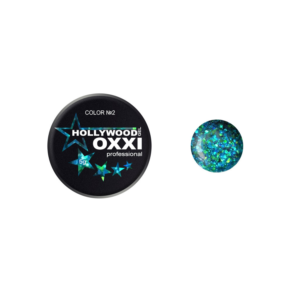 Глітерний гель HOLLYWOOD №2 5 мл Oxxi