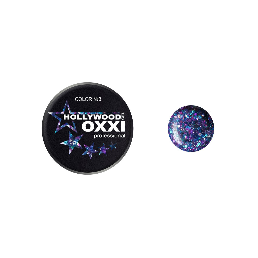 Глитерный гель HOLLYWOOD №3 5 мл Oxxi