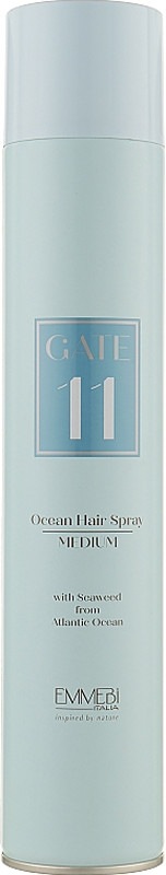 Лак сухий середньої фіксації Gate 11 Ocean Hair spray medium Emmebi, 500 мл