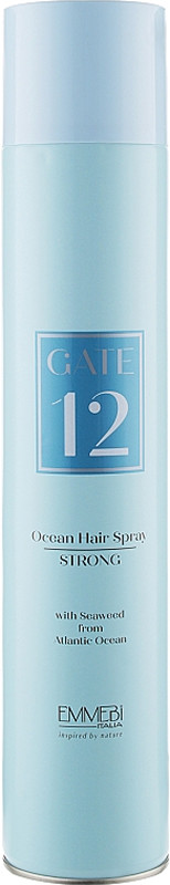 Лак сухой сильной фиксации Gate 12 Ocean Hair Spray Strong Emmebi, 500 мл