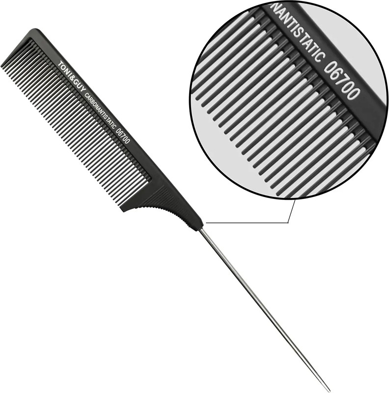 Гребень для волос T&G з ручкой Carbon 06700 YRE