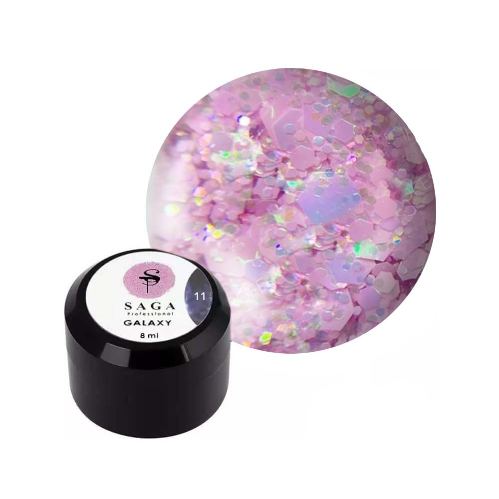 SAGA professional Galaxy glitter для нігтів 8 ml 11