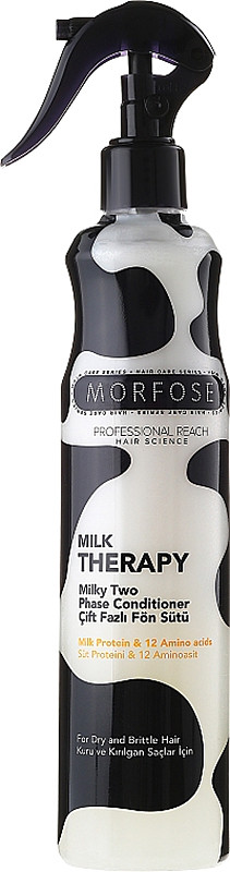 Кондиционер для волос двухфазный с молочным белком Milk Therapy Morfose, 400 мл