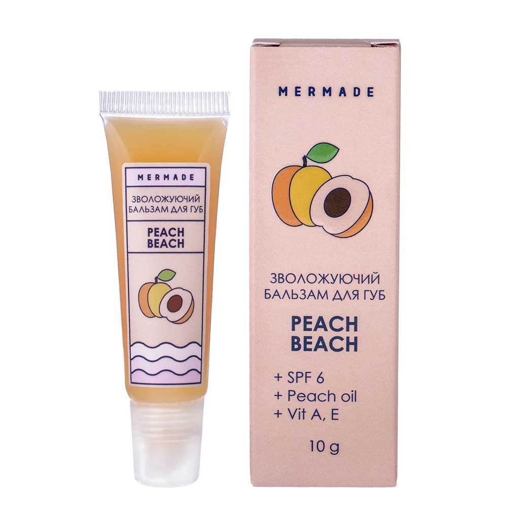 Зволожуючий бальзам для губ Peach Beach SPF 6 Mermade, 10 мл Фото 2