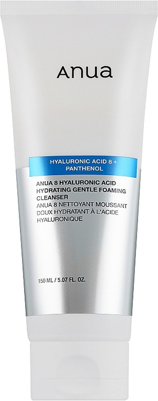 Пенка увлажняющая для деликатного очищения кожи 8 Hyaluronic Acid Foaming Cleanser Anua, 150 мл