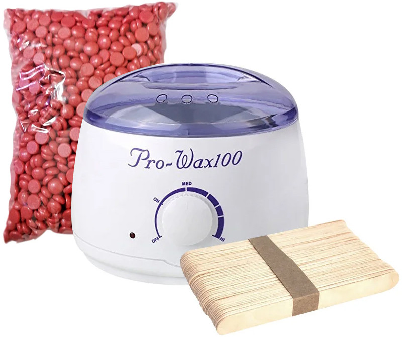 Набор для депиляции горячим воском с воскоплавом Pro-wax 100 Белый Фото 2