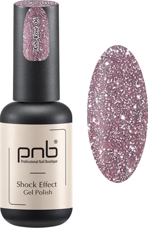 Гель-лак светоотражающий SHOCK EFFECT PNB 06 Ash Rose 8 мл