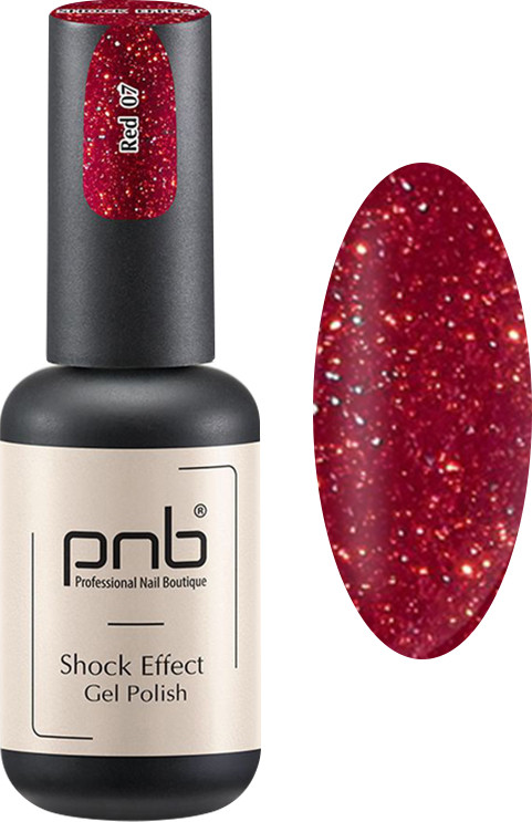 Гель-лак світловідбивний SHOCK EFFECT PNB 07 Red 8 мл