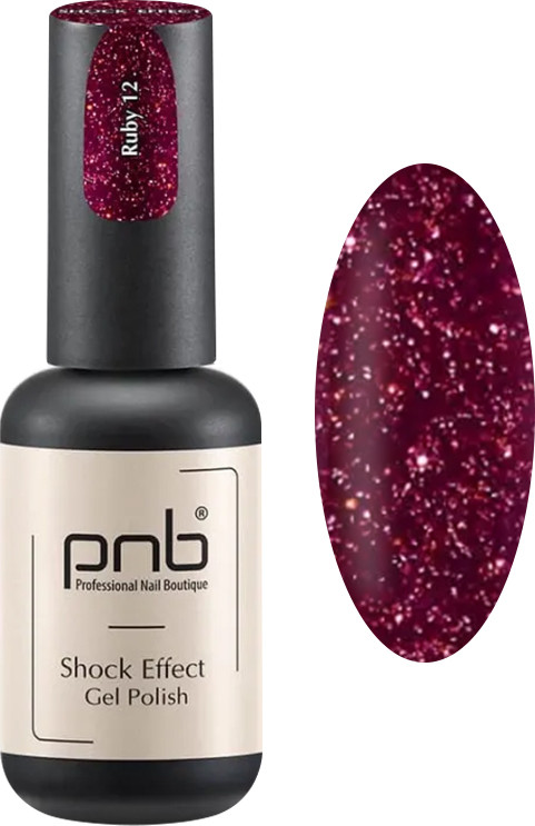 Гель-лак светоотражающий SHOCK EFFECT PNB 12 Ruby 8 мл