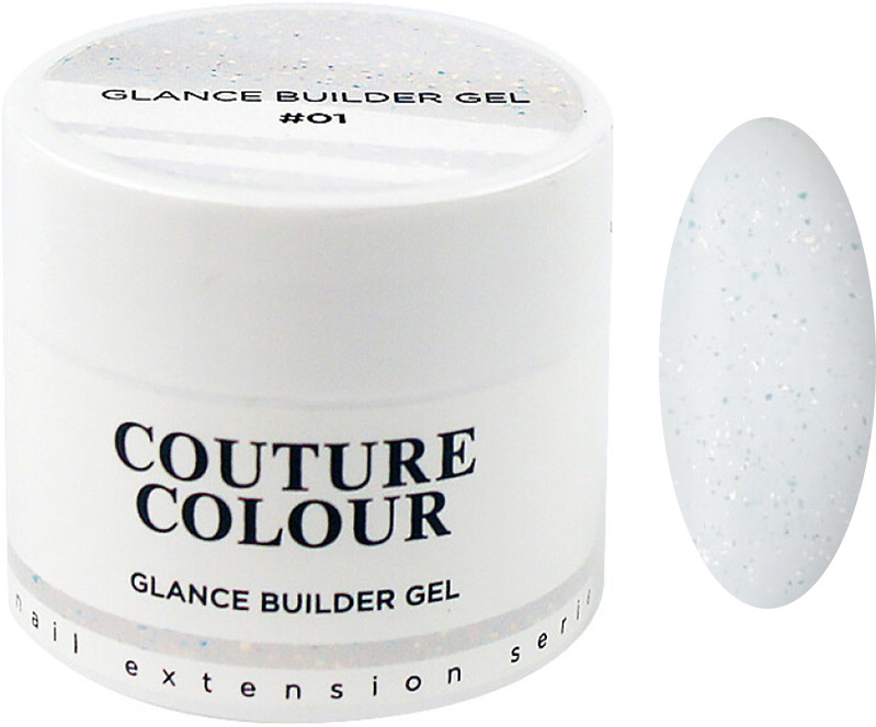 Гель для наращивания ногтей с шиммером Builder Gel Glance 01, 15 мл