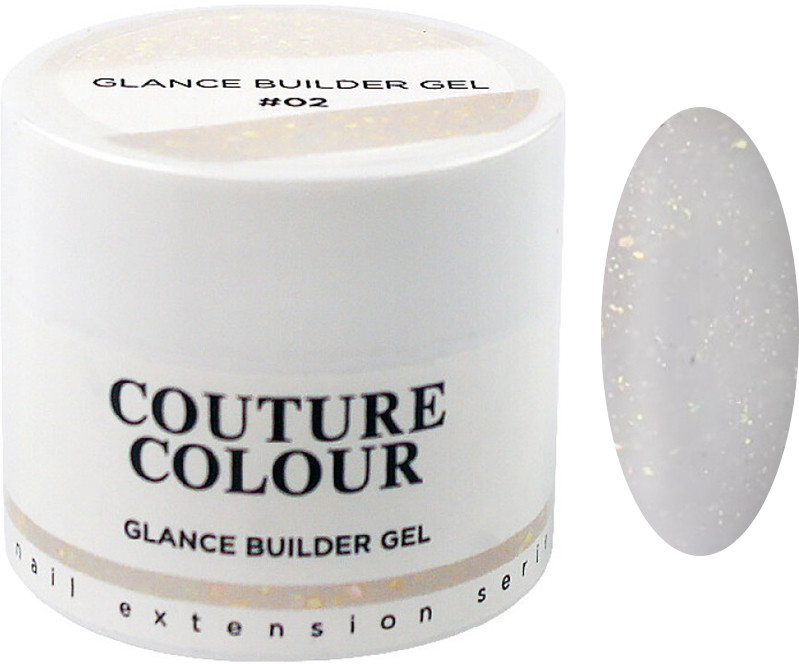 Гель для наращивания ногтей с шиммером Builder Gel Glance 02, 15 мл