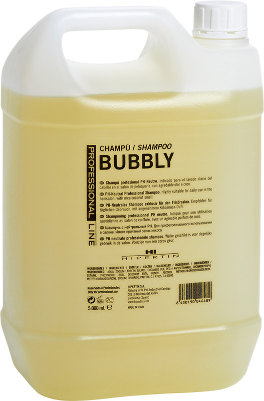 Шампунь ежедневный с нейтральным рН Shampoo Bubbly Professional HIPERTIN, 5000 мл