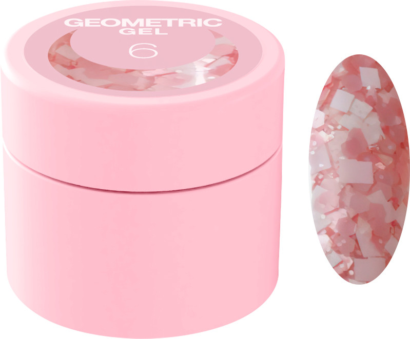 Блесточки для ногтей Geometric Gel №6 Luna 5 мл