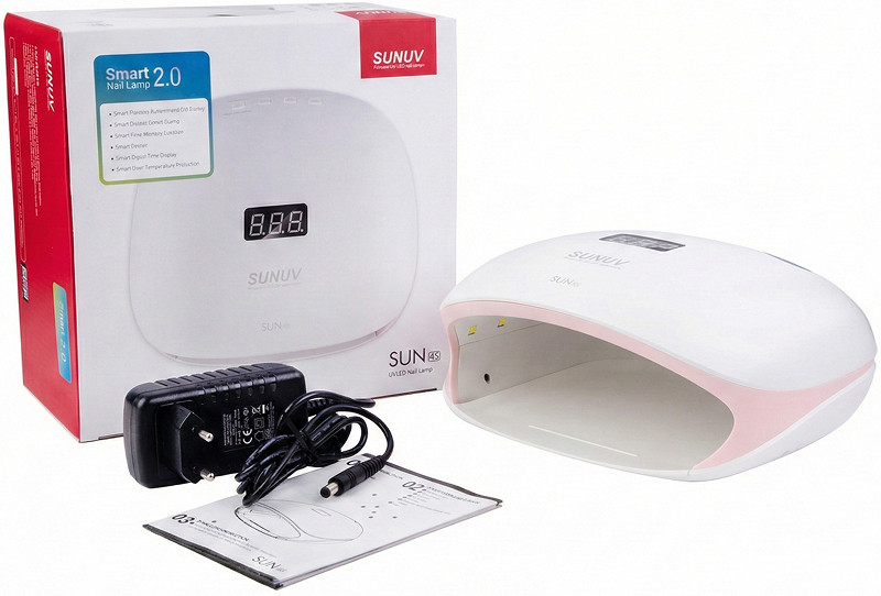 Лампа LED+UV SUNUV Sun 4S 48W, white & pink оригінал на beauty-prof.com Лампа LED+UV SUNUV Sun 4S 48W, white & pink оригінал