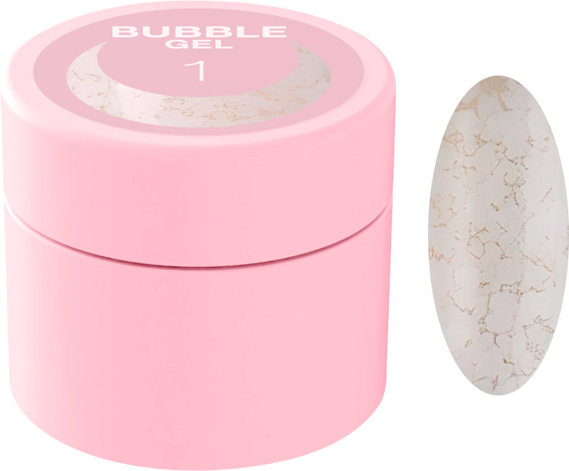 Блесточки для ногтей Bubble Gel №1 Luna, 5 мл