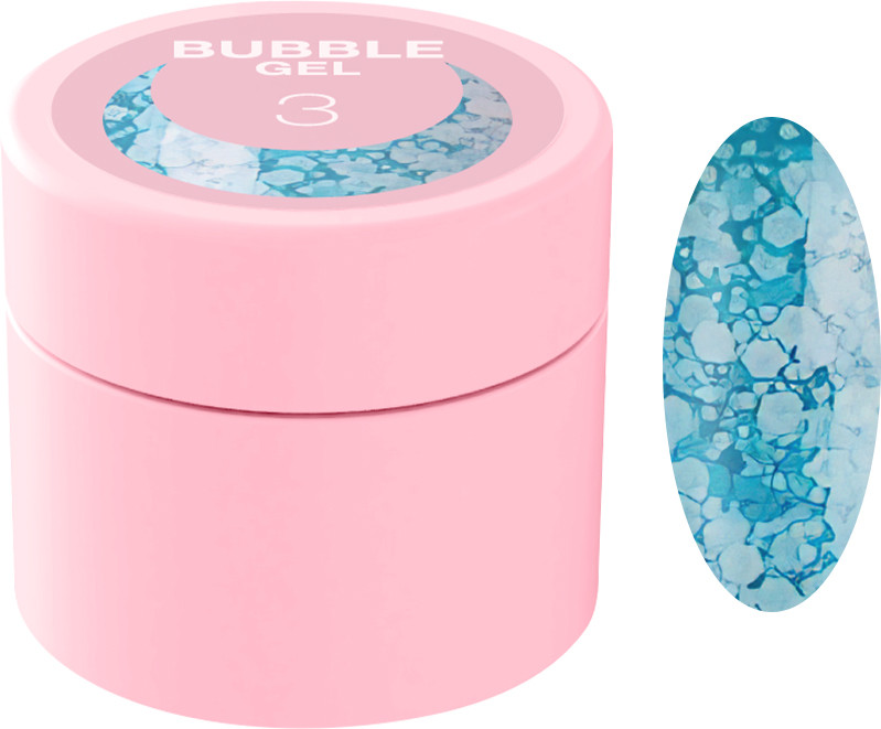 Блесточки для ногтей Bubble Gel №3 Luna, 5 мл
