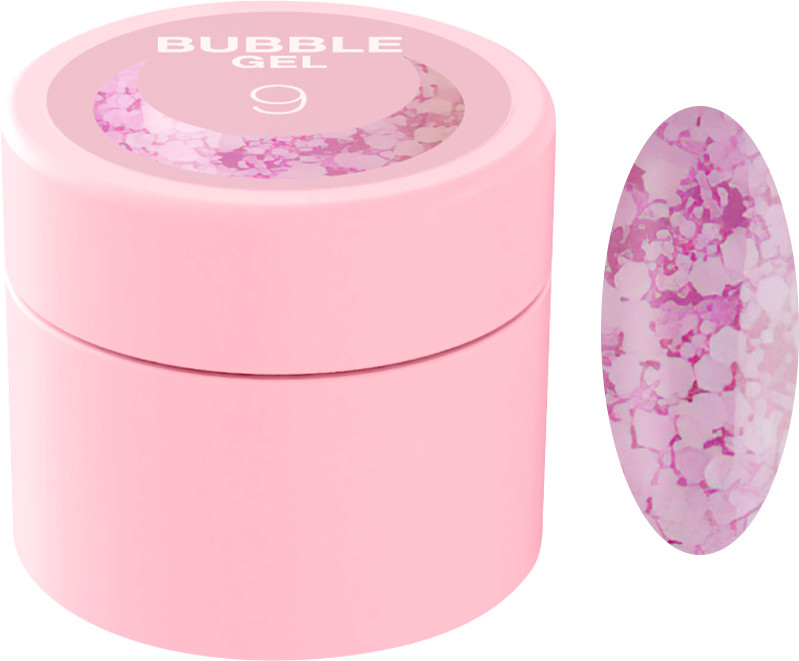 Блискітки для нігтів Bubble Gel №9 Luna, 5 мл