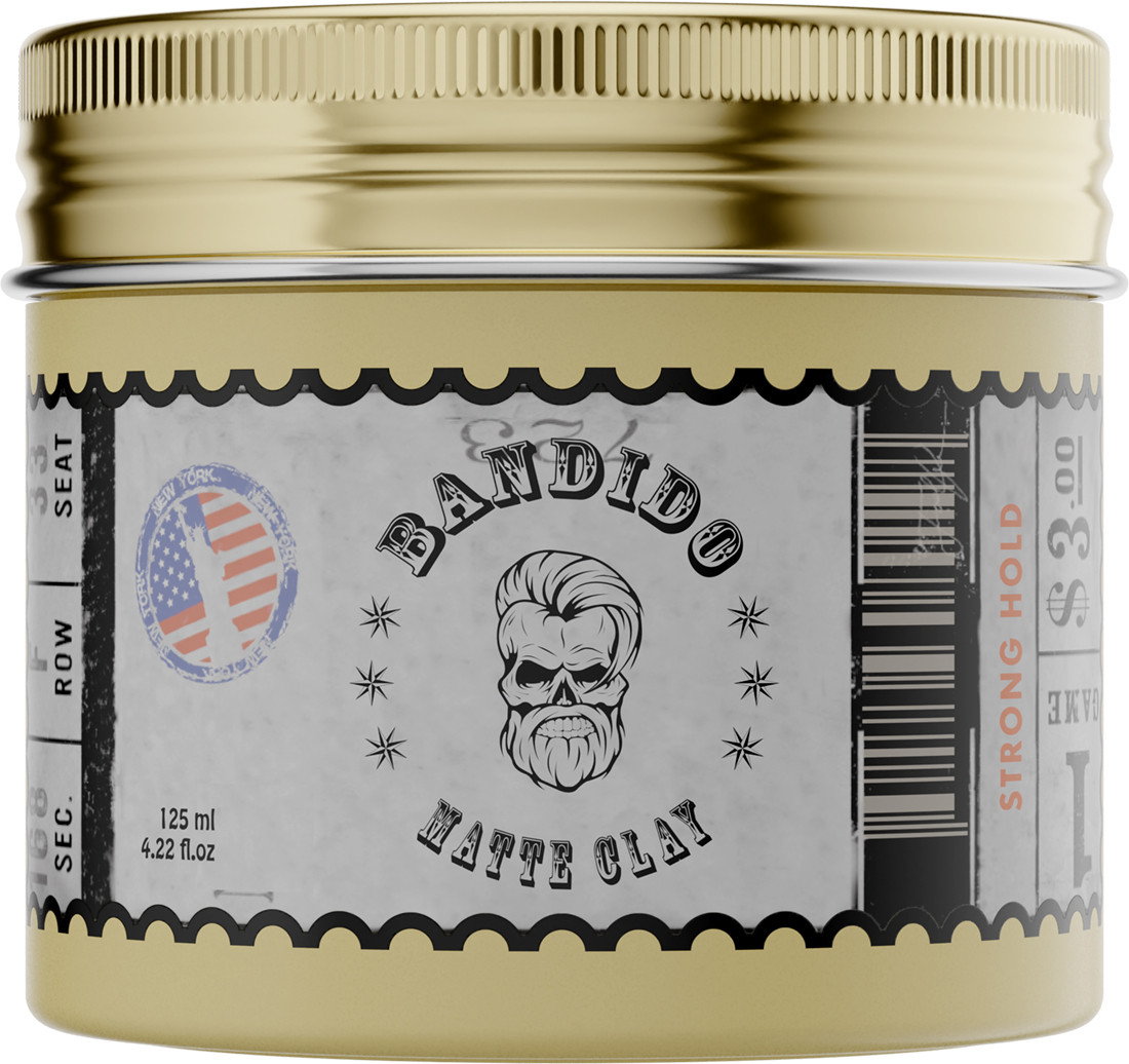 Помада матова для укладання волосся сильної фіксації Matte Clay Pomade Bandido, 125 мл
