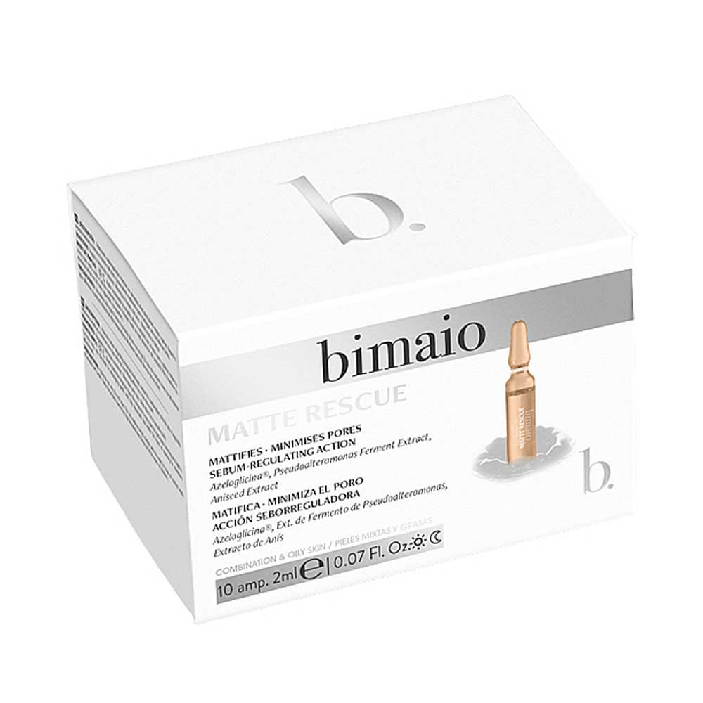 Засіб в ампулах для комбінованої та жирної шкіри Matte Rescue Ampoules Bimaio, 10x2 мл