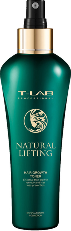 Тоник для мгновенного объема, увлажнения и роста волос Natural Lifting Hair Growth Toner T-LAB Professional, 150 мл