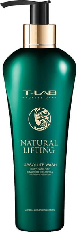 Шампунь для біоліфтингу та зволоження волосся Natural Lifting Absolute Wash T-LAB Professional, 300 мл