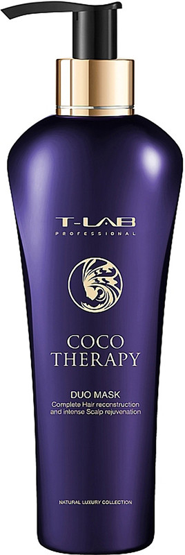 Маска для реконструкции волос и кожи головы Coco Therapy Duo Mask T-LAB Professional, 300 мл