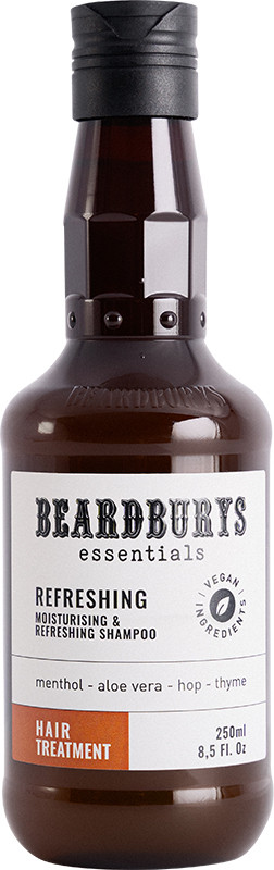Шампунь увлажняющий, освежающий для волос Refreshing Essentials Beardburys, 250 мл 